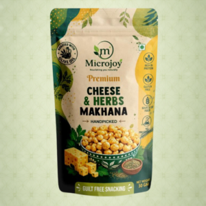 Cheese & Herbs Makhana – Roasted Fox Nuts with Olive Oil | Crunchy Tomato Flavored Healthy Snack | 30g