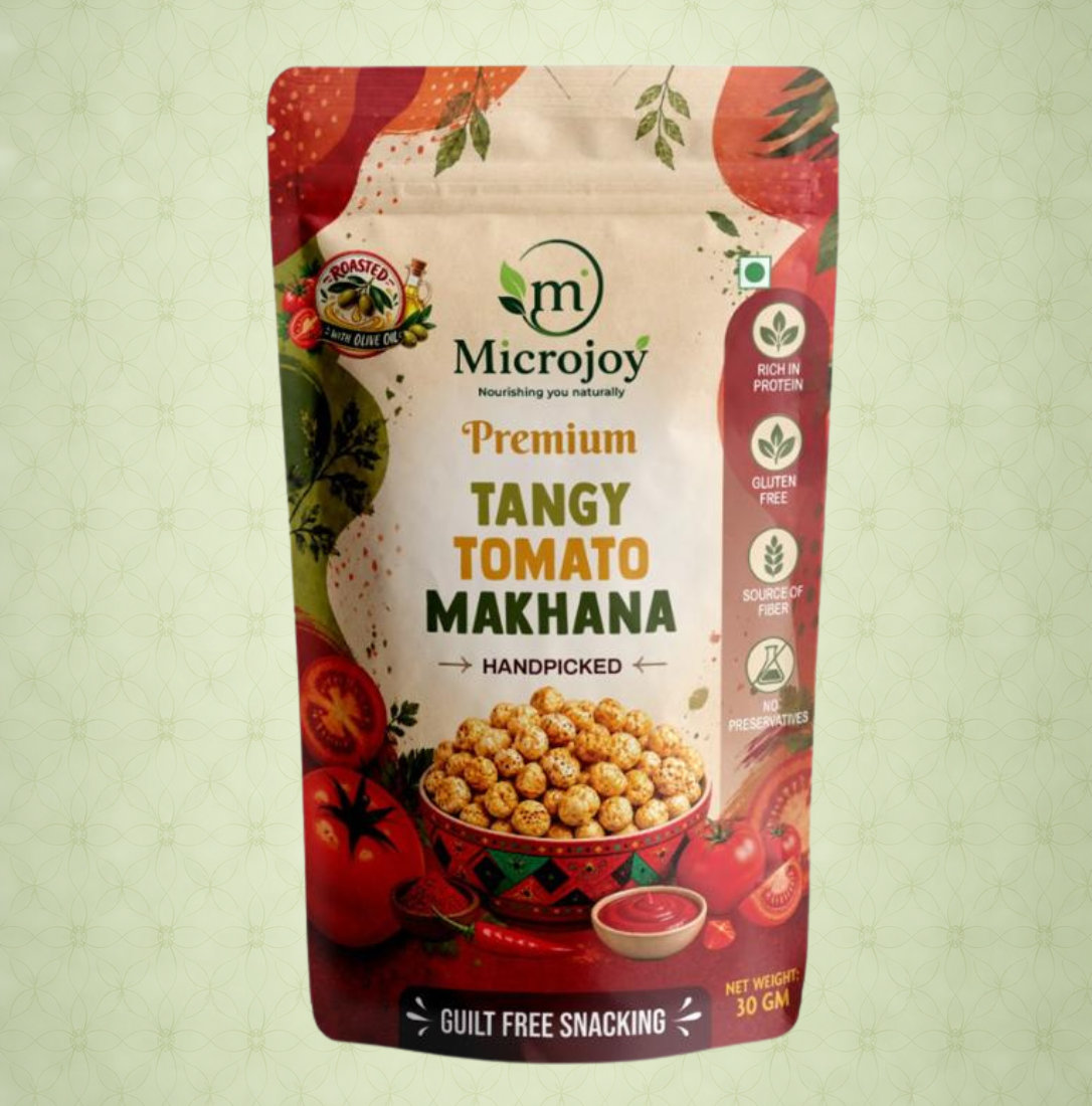 Tangy Tomato – Roasted Fox Nuts with Olive Oil | Crunchy Tomato Flavored Healthy Snack | 30g