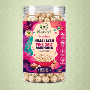 Himalayan Pink Salt Makhana | Roasted Fox Nuts with Olive Oil | Healthy Crunchy Snack – 70g
