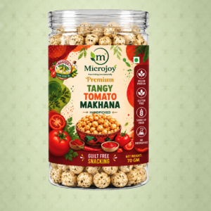 Tangy Tomato Makhana | Roasted Fox Nuts with Olive Oil | Crunchy Healthy Snack – 70g